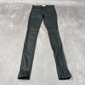 Current/Elliott Coated in black high waisted skinny jeans women’s size 24